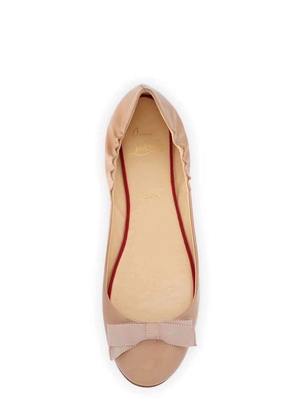 Christian Louboutin  Gloriana Patent leather Ballerina Flats Nude 37